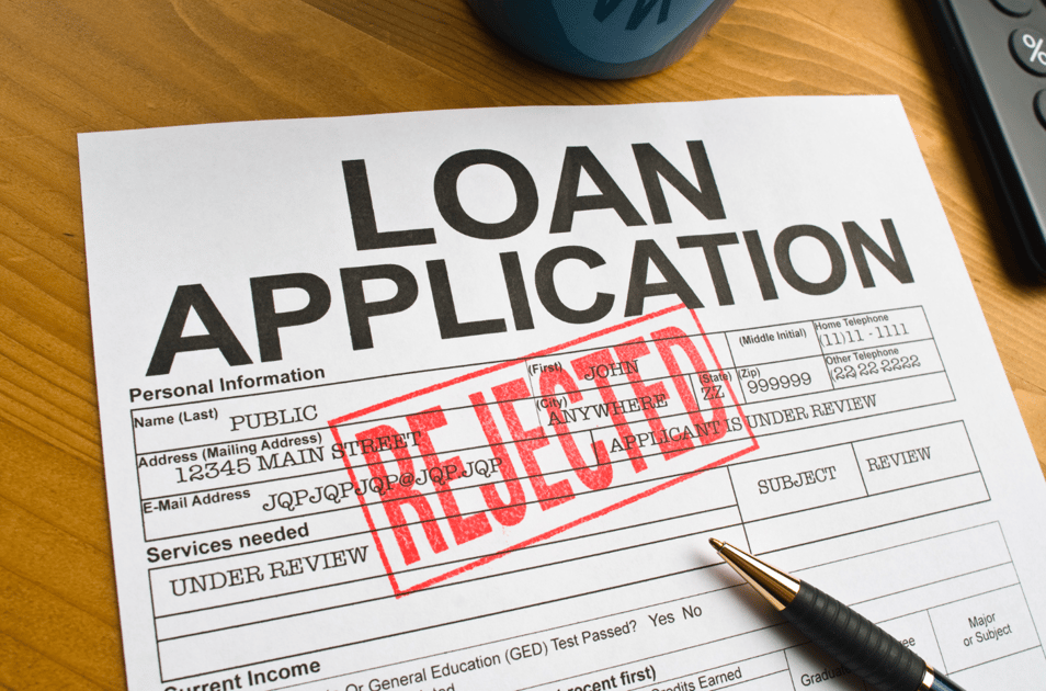 Rejected business loan application